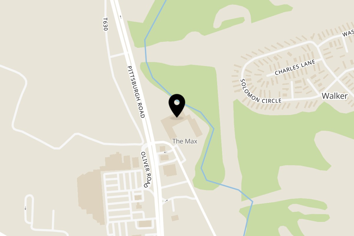 Map showing the location of Viviana's New York Pizza on 6 Oliver Rd in Uniontown